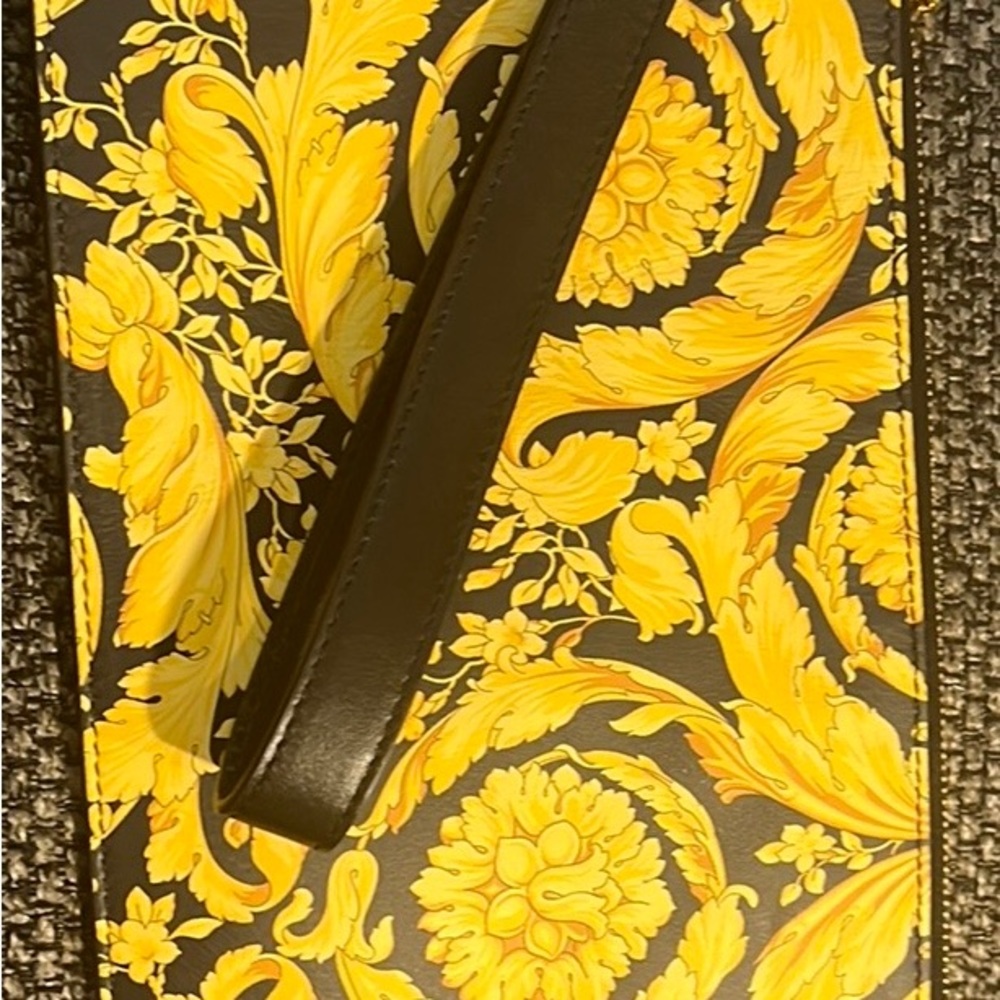 Versace Medusa Clutch Crafted in Italy striking black and gold